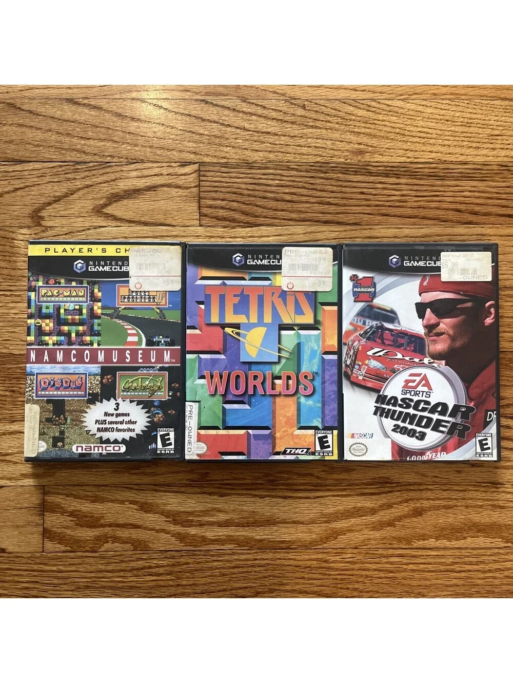 Nintendo GameCube Game Lot Of 3 Tetris, Pacman, Nascar